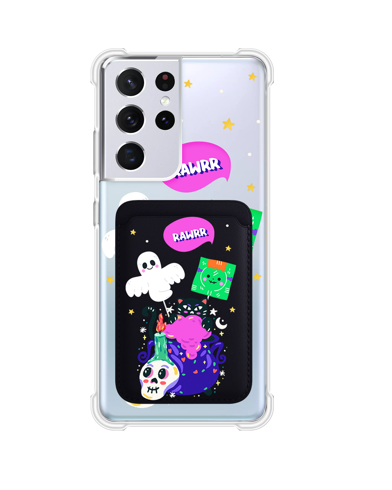 เคสกระเป๋าสตางค์แม่เหล็ก Android - Cat Monster