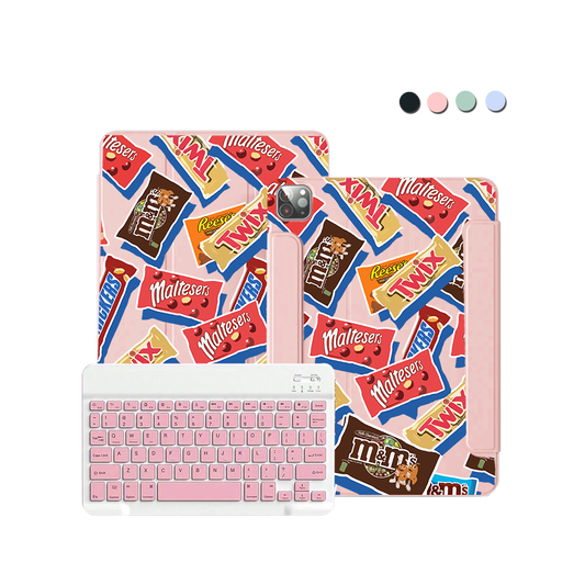 ฝาพับคีย์บอร์ดไร้สายสำหรับ iPad / Android - Choco Sweet