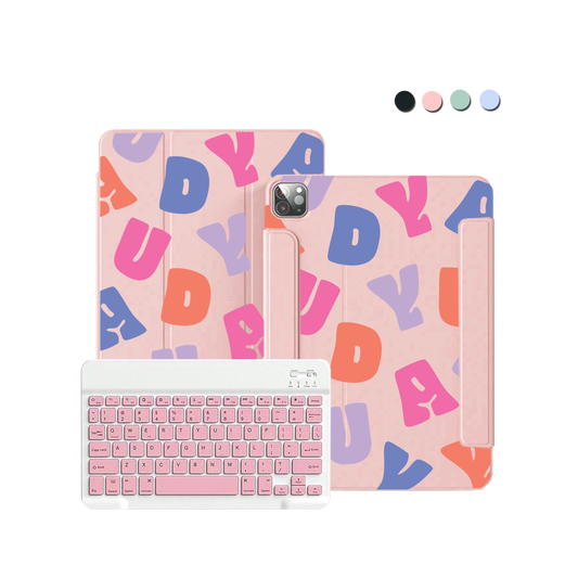 ฝาพับคีย์บอร์ดไร้สายสำหรับ iPad / Android - Chubby Monogram