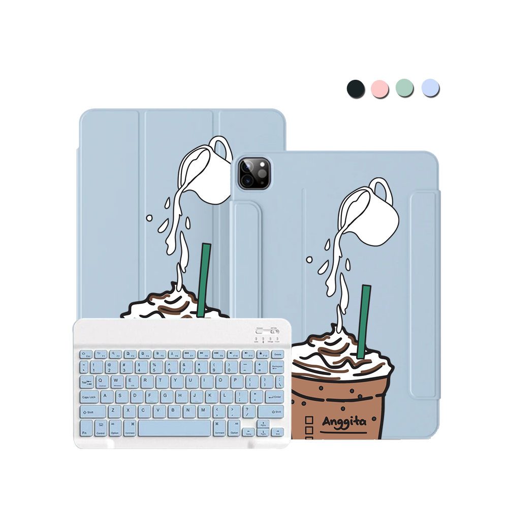 ฝาพับคีย์บอร์ดไร้สายสำหรับ iPad / Android - Coffee Frappe