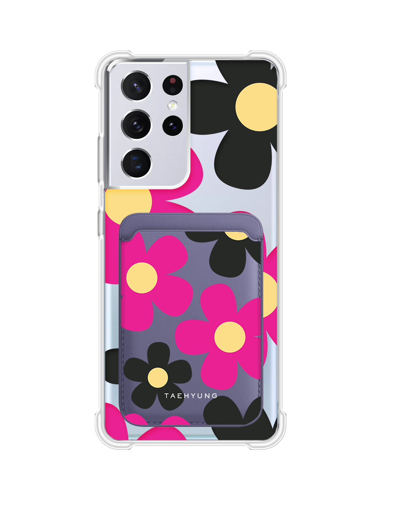 เคสกระเป๋าสตางค์แม่เหล็ก Android - Daisy Hot Pink