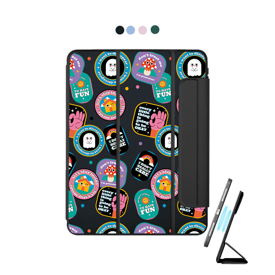iPad Detachable Flip Cover - Monster Sticker Pack