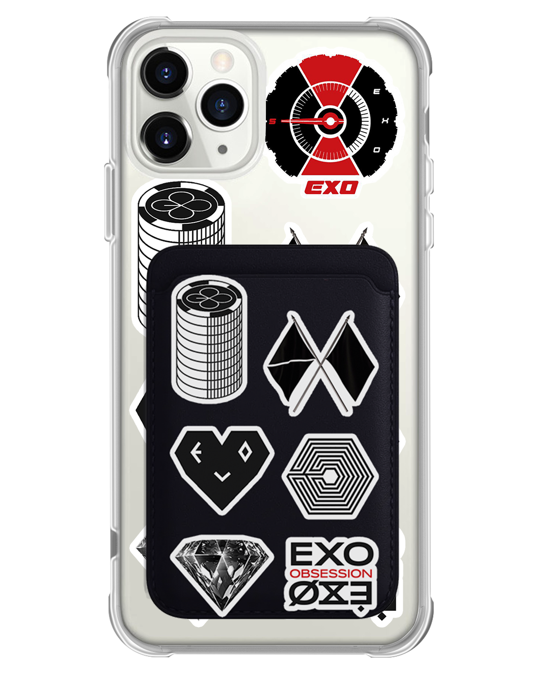 iPhone Magnetic Wallet Case - Exo Sticker Pack