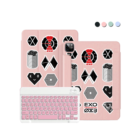 สติ๊กเกอร์ EXO สำหรับ iPad / Android คีย์บอร์ดไร้สายแบบฝาพับ