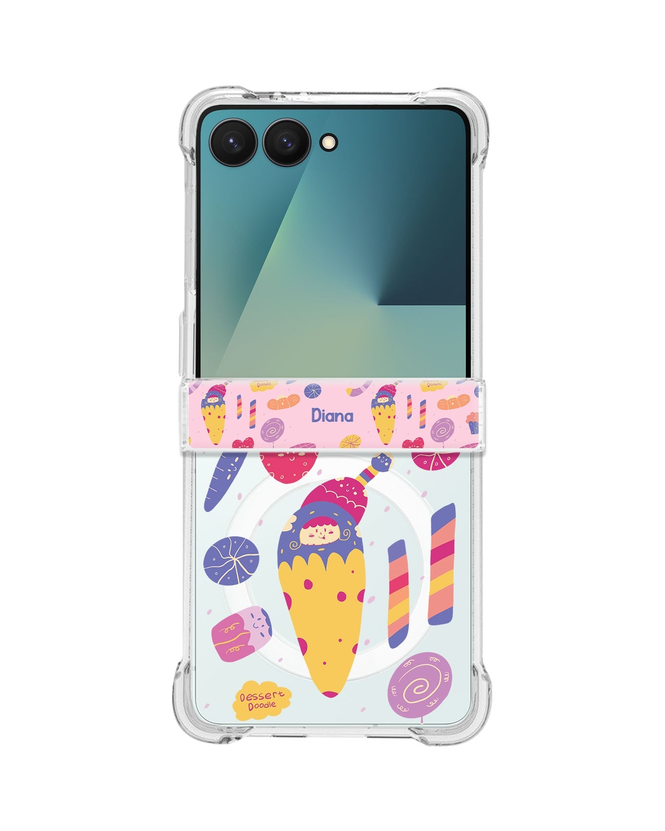 Android Flip / Fold Rearguard Hinge - Dessert Doodle