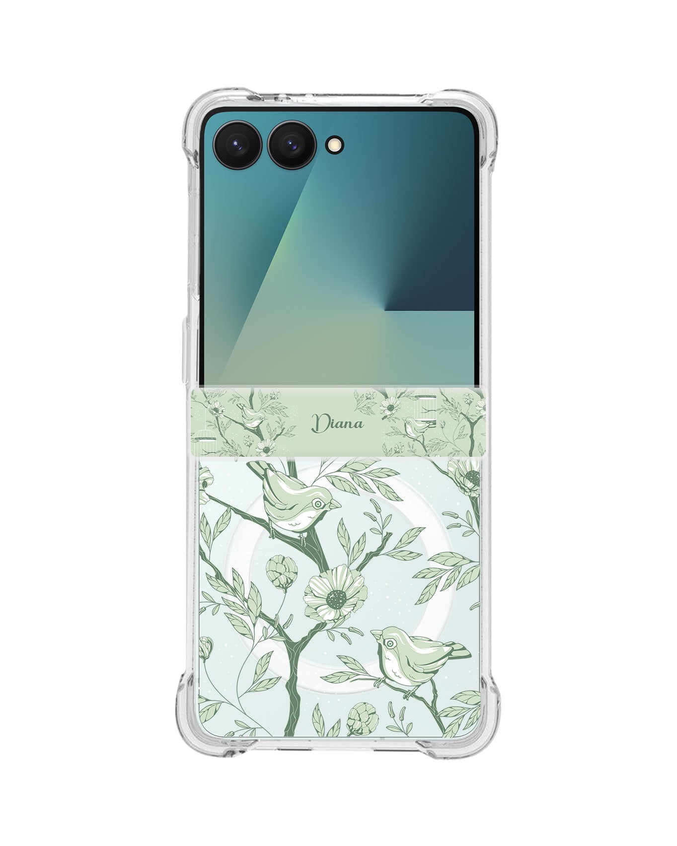Android Flip / Fold Rearguard Hinge - Lovebird Monochrome 4.0