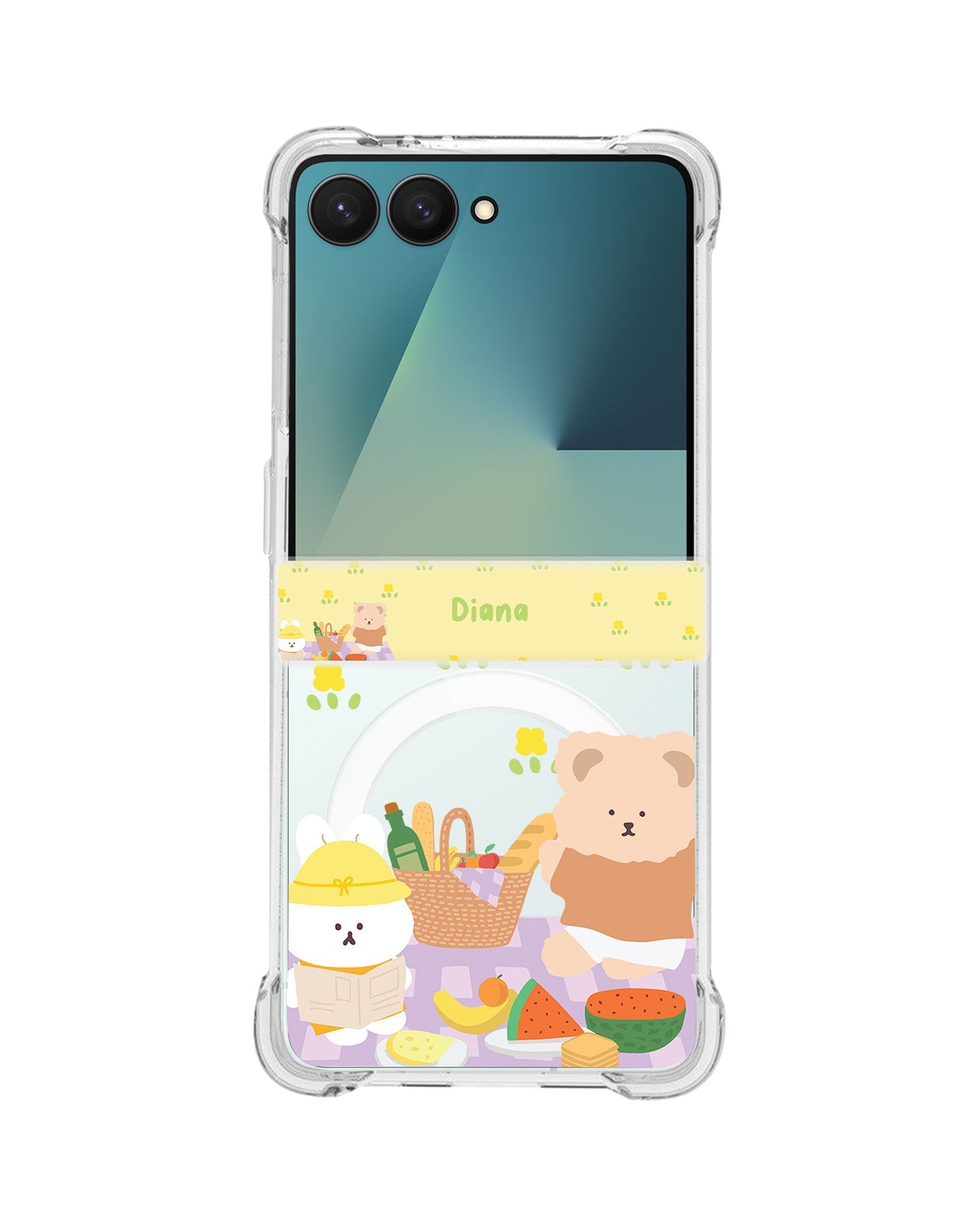 Android Flip / Fold Rearguard Hinge - Picnic Bear Lilac