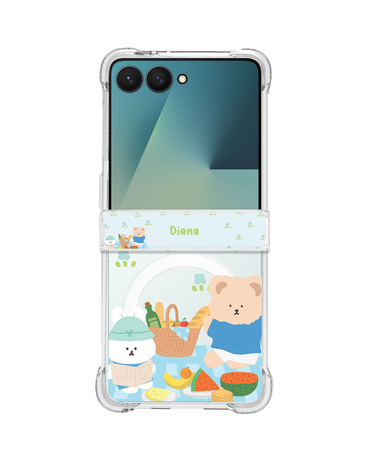 Pinic Hinge Android Flip / Fold Rearguard Hinge - Picnic Bear Blue – Caseuphoria