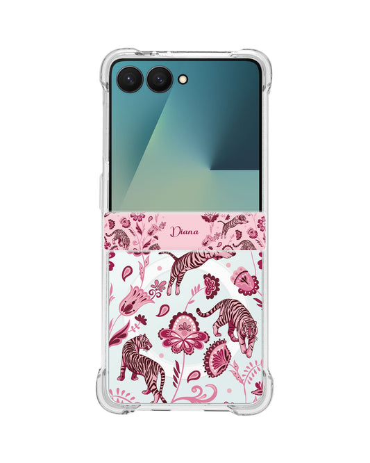 Android Flip / Fold Rearguard Hinge - Tiger & Floral 2.0
