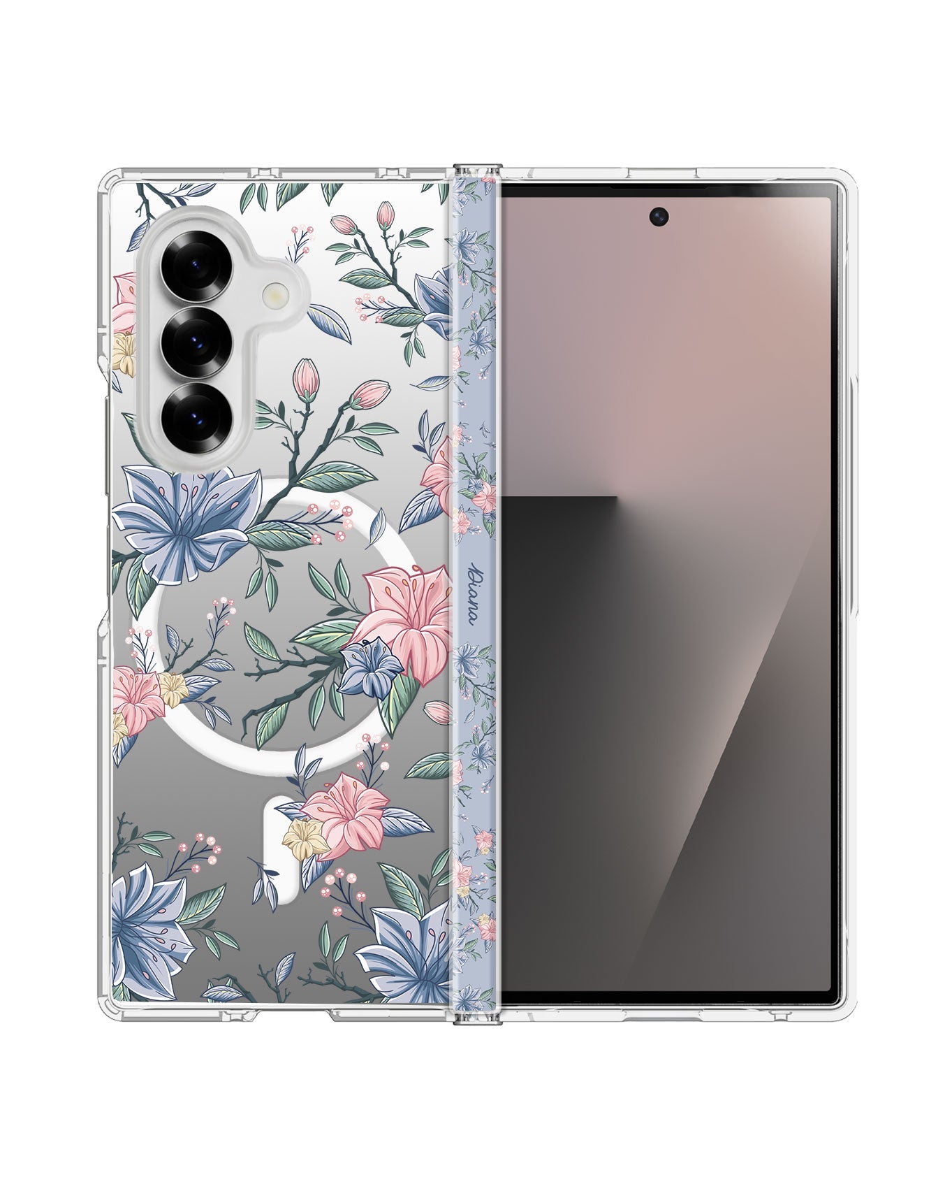 Android Flip / Fold Rearguard Hinge - Pink & Blue Florals