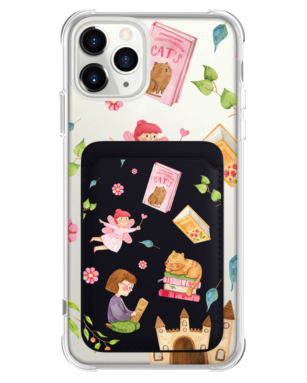iPhone Magnetic Wallet Case - Fairy Cat