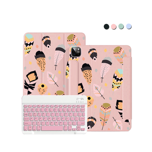 ฝาพับคีย์บอร์ดไร้สายสำหรับ iPad / Android - Feathers