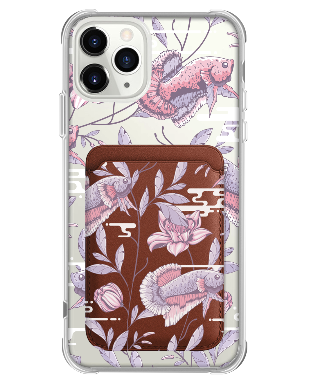 iPhone Magnetic Wallet Case - Fish & Floral 1.0