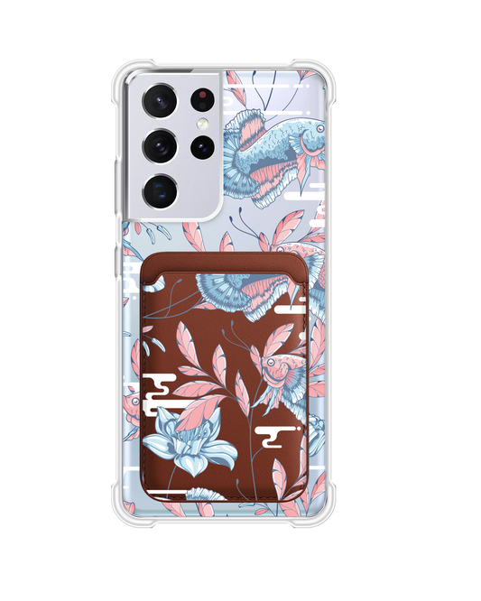 Android Magnetic Wallet Case - Fish & Floral 3.0