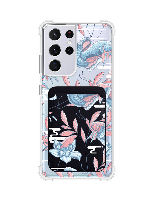 Android Magnetic Wallet Case - Fish & Floral 3.0