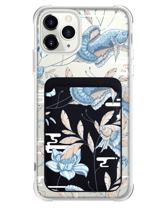 iPhone Magnetic Wallet Case - Fish & Floral 4.0