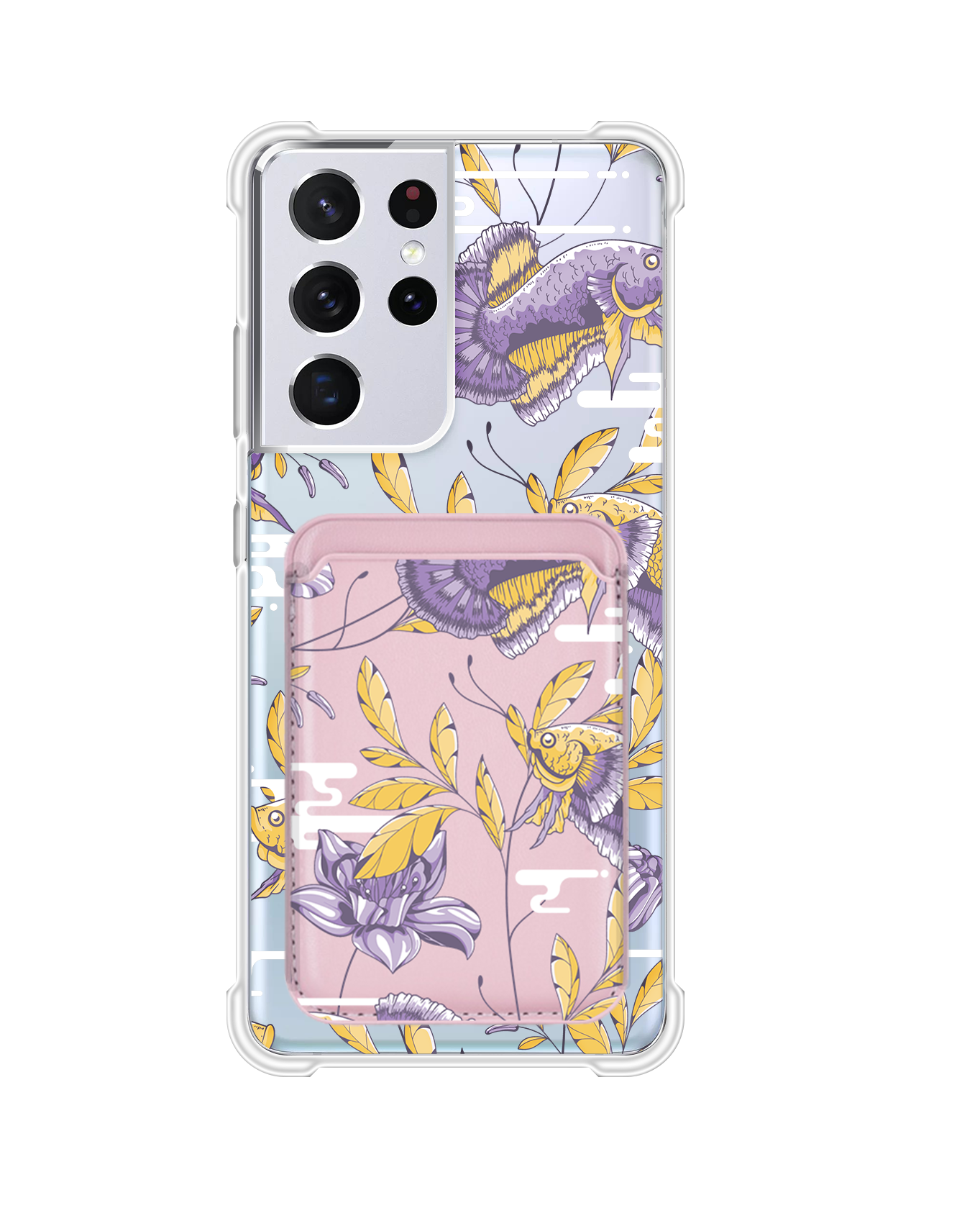 Android Magnetic Wallet Case - Fish & Floral 5.0