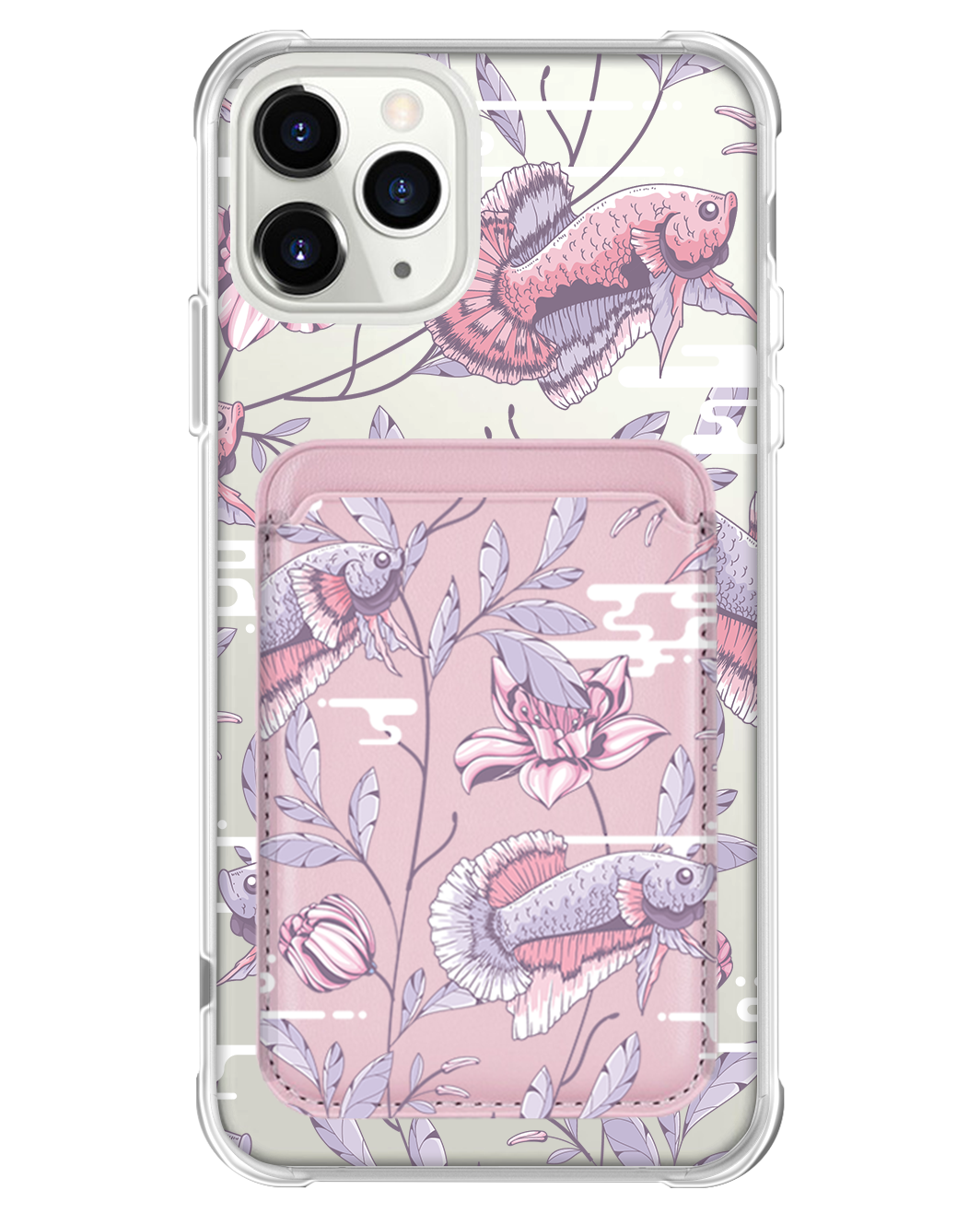 iPhone Magnetic Wallet Case - Fish & Floral 1.0