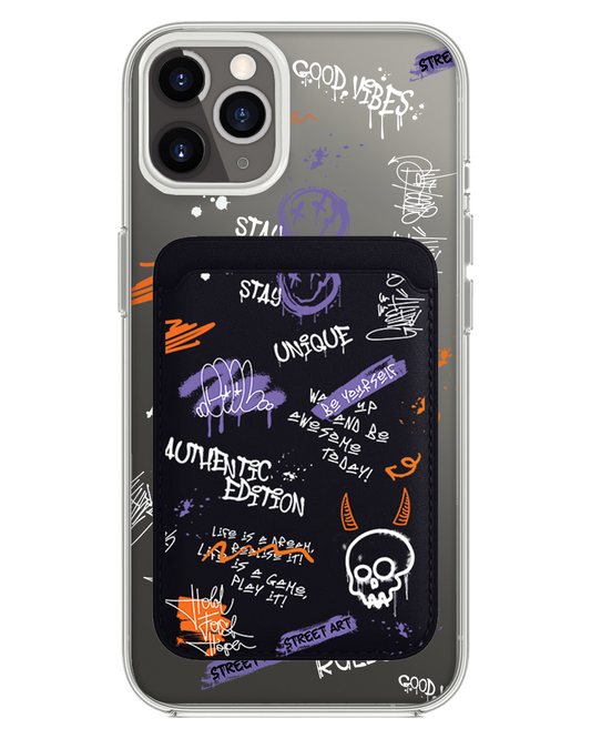 iPhone Magnetic Wallet Case - Graffiti 1.0