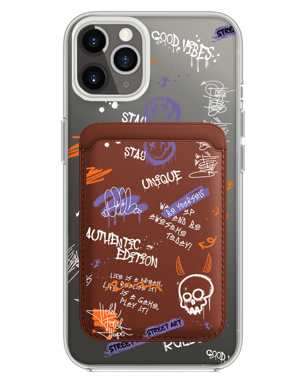iPhone Magnetic Wallet Case - Graffiti 1.0