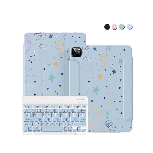ฝาพับคีย์บอร์ดไร้สายสำหรับ iPad / Android - Galaxy