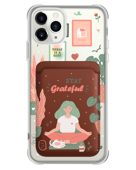 iPhone Magnetic Wallet Case - Grateful