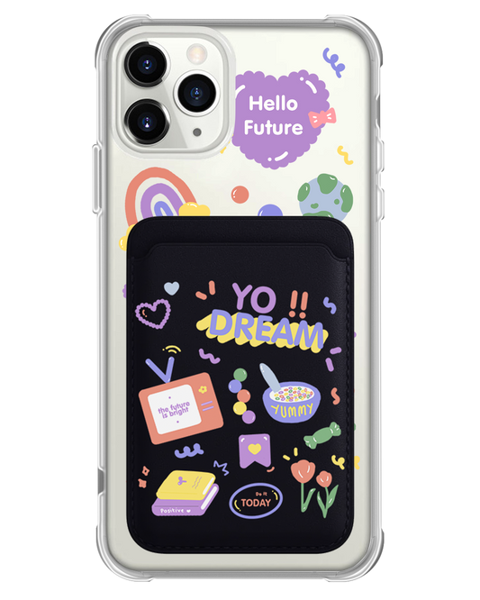 iPhone Magnetic Wallet Case - Hello Future