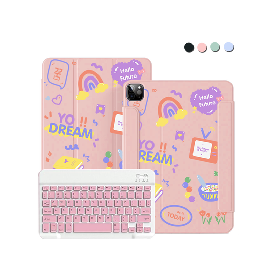 ฝาพับคีย์บอร์ดไร้สายสำหรับ iPad / Android Tab - Hello Future