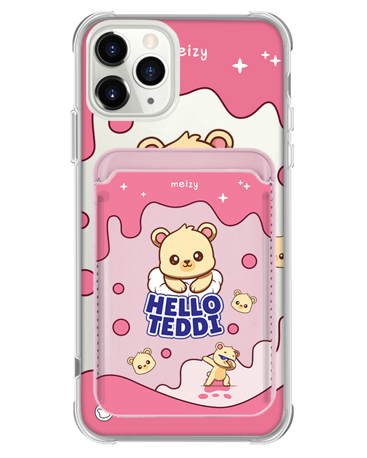 iPhone Magnetic Wallet Case - Hello Teddy 2.0