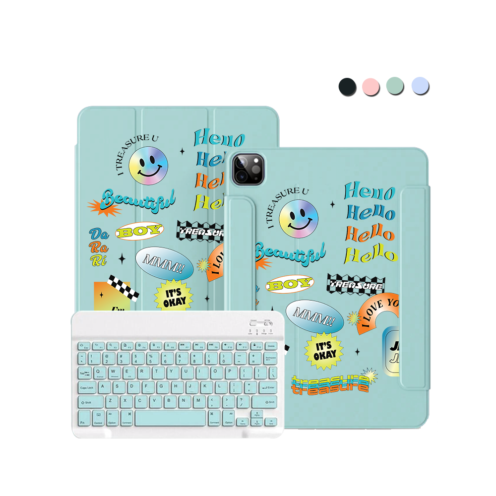 ฝาพับคีย์บอร์ดไร้สายสำหรับ iPad / Android Tab - Hello Treasure