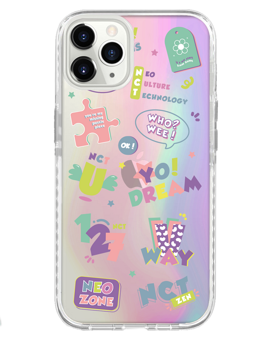 مجموعة ملصقات NCT لحماية خلفية iPhone Holo