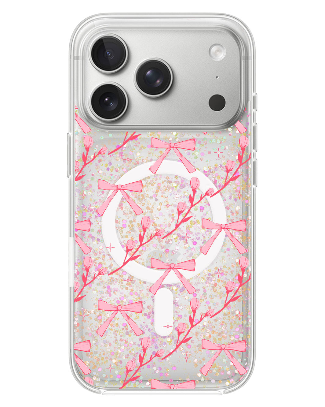 iPhone Glitter Case - Coquette Floral