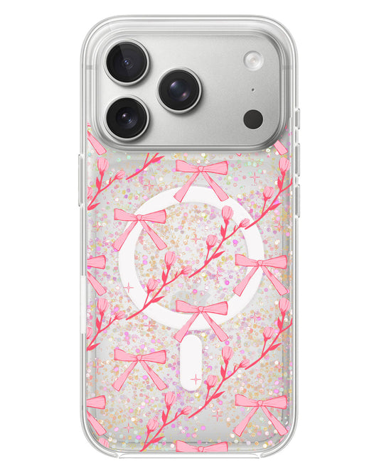 iPhone Glitter Case - Coquette Floral