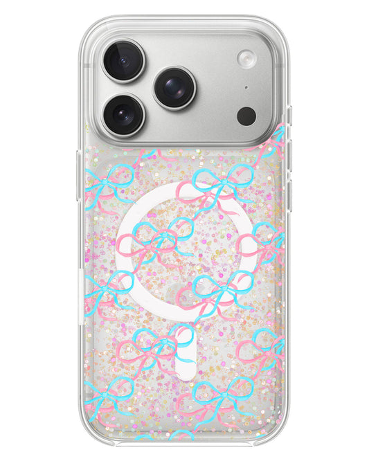 iPhone Glitter Case - Coquette Overlap Bow