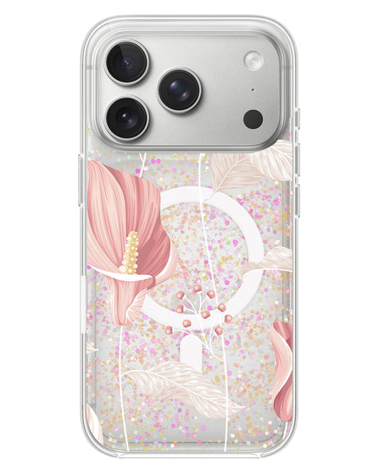 iPhone Glitter Case - Easter Lily