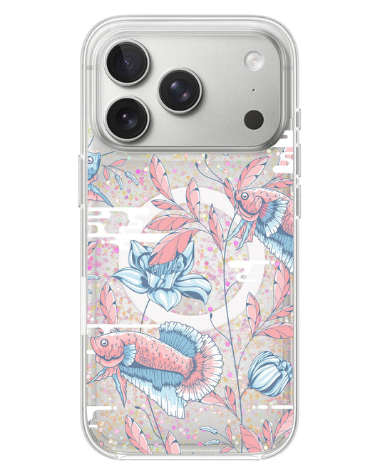 iPhone Glitter Case - Fish & Floral 3.0