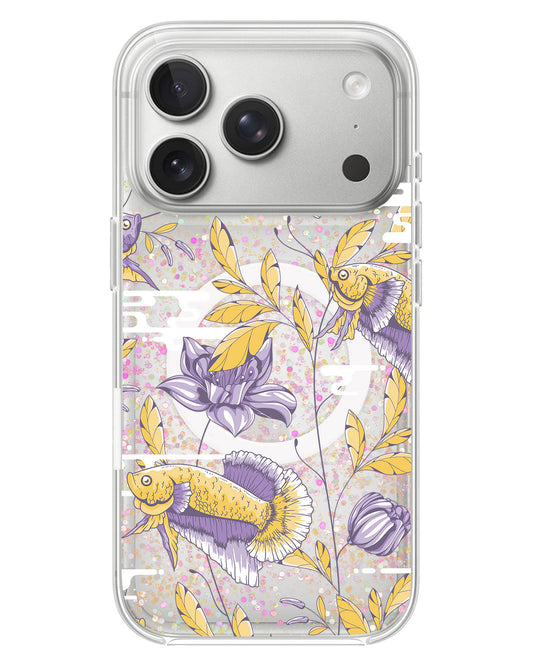iPhone Glitter Case - Fish & Floral 5.0