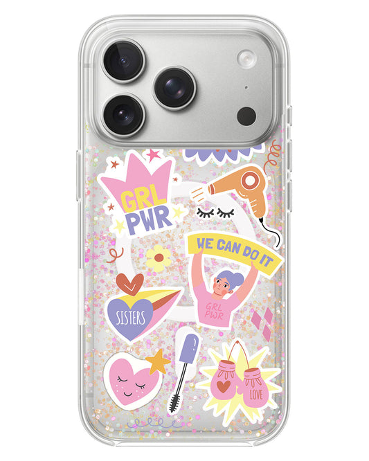 iPhone Glitter Case - Girl Power Sticker Pack