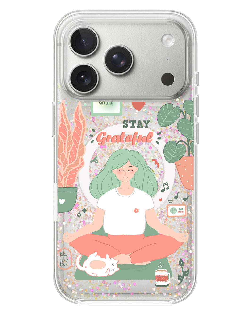 iPhone Glitter Case - Grateful