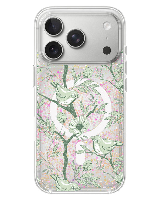 iPhone Glitter Case - Lovebird Monochrome 4.0