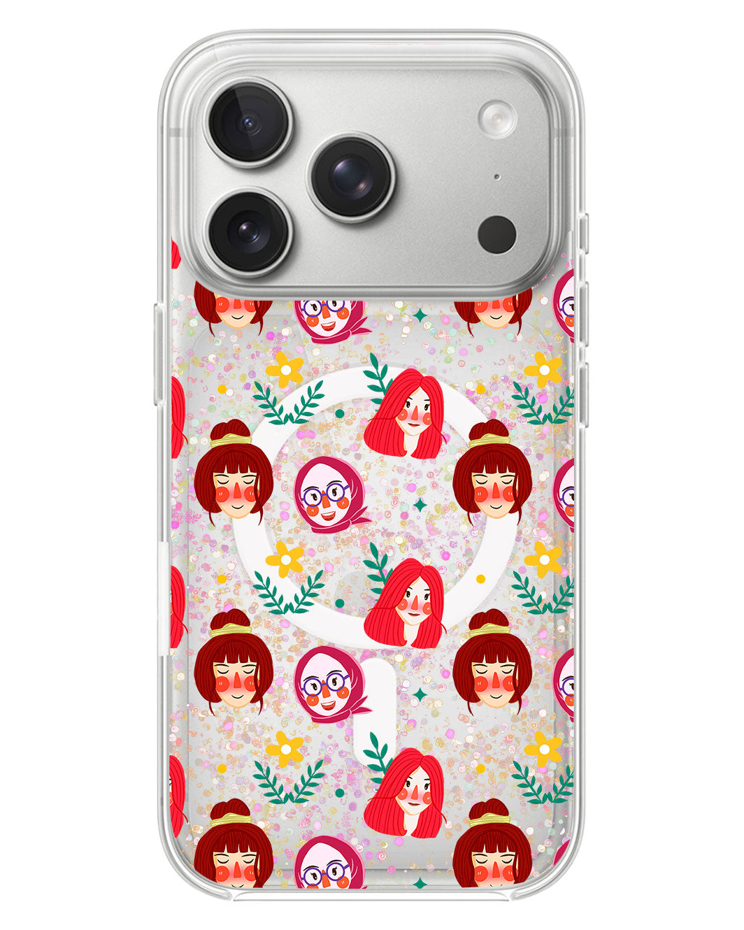 iPhone Glitter Case - Lovely Faces