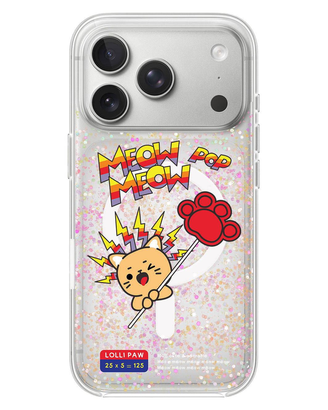 iPhone Glitter Case - Meow Pop 2.0