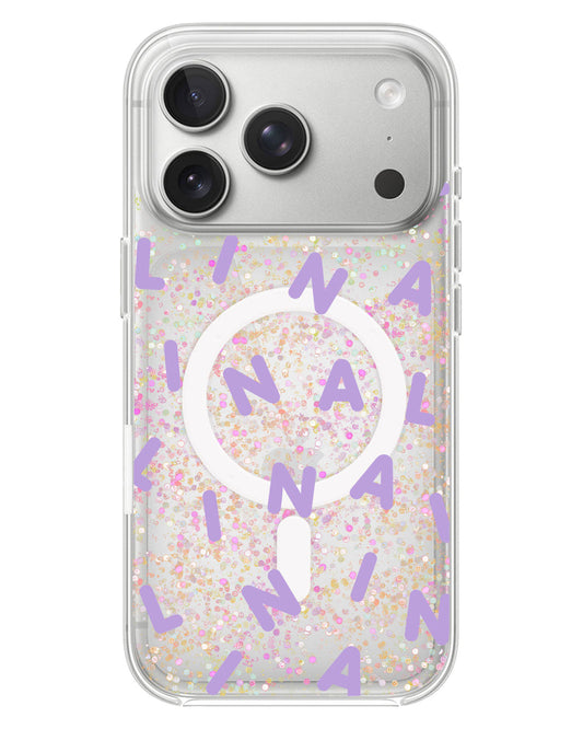 iPhone Glitter Case - Monogram 2.0 Ungu