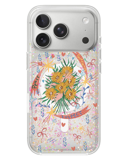 iPhone Glitter Case - Peace