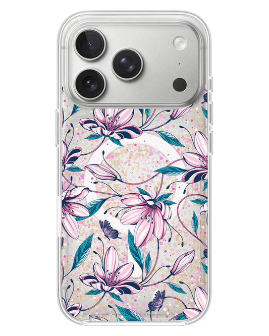 iPhone Glitter Case - Pink Tulip
