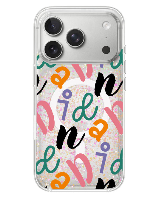 iPhone Glitter Case - Playful Monogram 3.0
