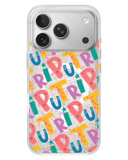 iPhone Glitter Case - Playful Monogram 4.0