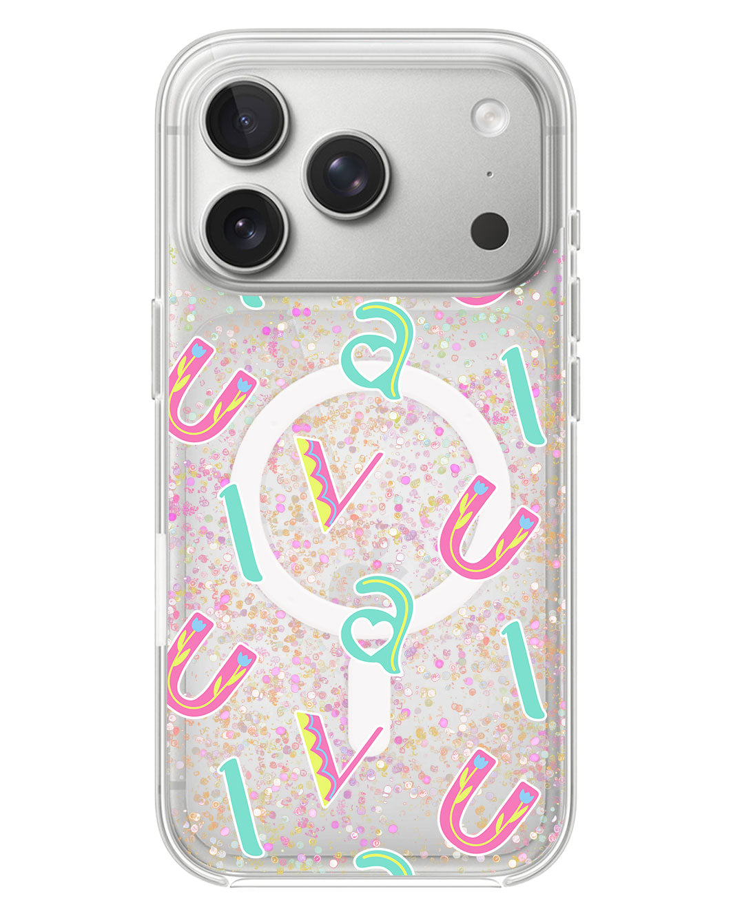 iPhone Glitter Case - Playful Monogram 6.0
