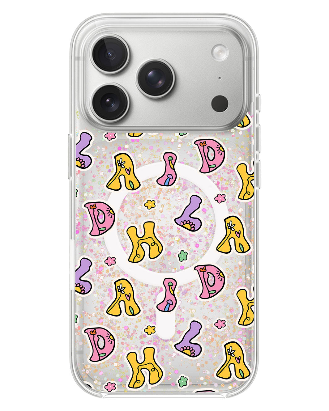 iPhone Glitter Case - Playful Monogram 7.0