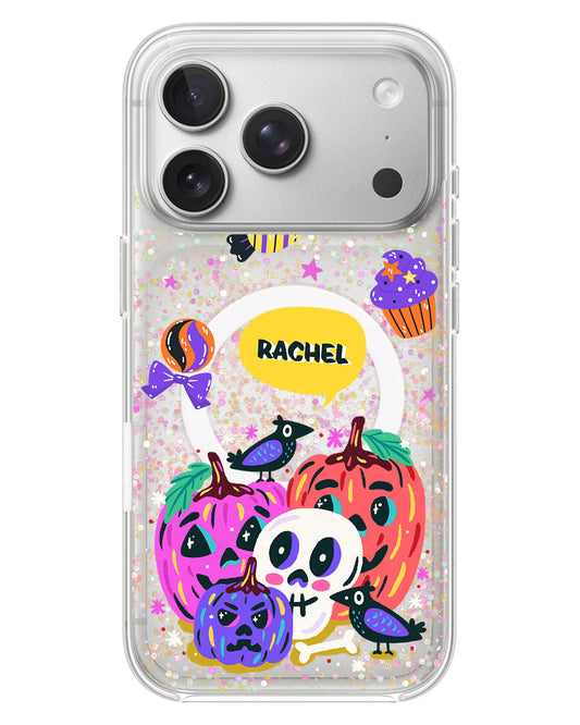 iPhone Glitter Case - Pumpkins Monster